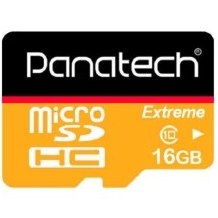 تصویر کارت حافظه‌ microSDHC پاناتک مدل Extreme کلاس 10 استاندارد UHS-I U1 سرعت 30MBps ظرفیت 16 گیگابایت microSDHC panatech