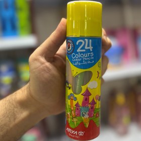 تصویر مدادرنگی ۲۴ قوطی آریا 