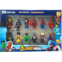 تصویر لگو شخصیت های مارول و دی سی ۱۲ عددی 