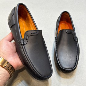 تصویر کفش کالج مردانه مدل چرم طبیعی کد 00014 رنگ مشکی - 44 