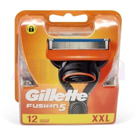 تصویر تیغ یدک ژیلت مدل فیوژن 5 بسته 12 عددی Gillette fusion5 spare razor 12 pcs