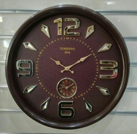 تصویر ساعت دیواری تورنتو 304 دوزمانه Torento 304 Clock