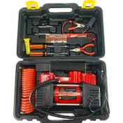 تصویر کمپرسور فندکی دوسیلندر رویال مکس مدل RM-12V به همراه رابط سر باطری 