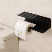 تصویر شلف فلزی پایه رول دستمال کاغذی لبه دار بزرگ کد zb11 قابل استفاده در حمام و سرویس بهداشتی