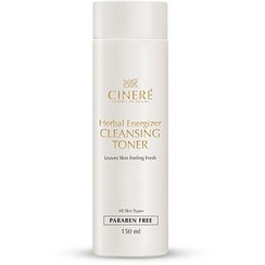 تصویر لوسیون پاک کننده صورت سینره مناسب انواع پوست Cinere Herbal Energizer Cleansing Toner