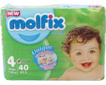 تصویر پوشک کودک مولفیکس سایز 4 بسته 34 عددی baby diaper