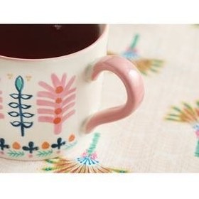 تصویر ماگ سیاه Std Love Adore New Bone China Cup 440 Ml Pink کلاسیک English Home 