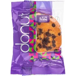 تصویر دونات کیک روغنی با روکش شکلات چیپسی نظری – 60 گرم 