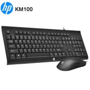 تصویر ماوس و کیبورد اچ پی مدل KM100 