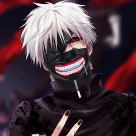 تصویر ماسک انیمه tokyo ghoul طرح کانکی کن 