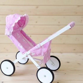 تصویر کالسکه عروسک چوبی 