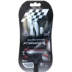 تصویر تیغ مستر شیو 3 لبه مدل formula1 بسته 3 عددی 
