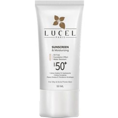 تصویر کرم ضد آفتاب ضد چروک فوندیشن افکت لایت SPF 50 لوسل sunscreen foundation effect Cream Anti wrinkle Light SPF 50 Lucel