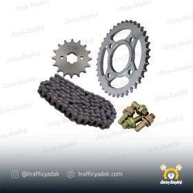تصویر ست دنده زنجیر هوندا راپیدو مدل H102 مناسب هوندا ۱۲۵ 