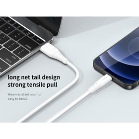 تصویر کابل USB به لایتنینگ رسی مدل RTC-P09L یک و نیم متری Recci Data Cable Silicon Lightning 150cm 2.4A RTC-P09L