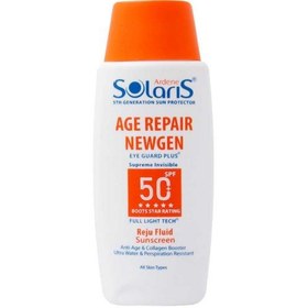 تصویر فلوئید ضدآفتاب SPF50 بدون رنگ Age Repair Newgen حجم 100 میل آردن سولاریس Age Repair Newgen Sunscreen Fluid SPF50, Colorless, 100 ml, Ardene solarise