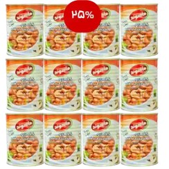 تصویر شل کنسرو لوبیا چیتی با قارچ ۱۲ عددی 