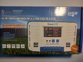 تصویر کنترل شارژر خورشیدی رستار سولار 20 آمپر 12/24 ولت دارای usb Battery Charge Controllers