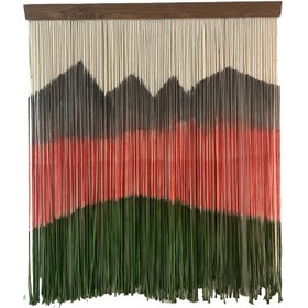 تصویر دیوارکوب مکرومه رنگی کار دست 