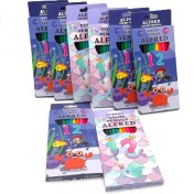 تصویر مداد رنگی ۱۲ رنگ آلفرد Alfred 12 Color Pencil