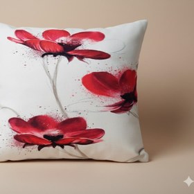 تصویر رو بالشی مدل گلدار سه بعدی/ 2 رو (بسته دو عددی) کد19928 