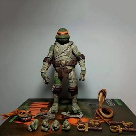 تصویر اکشن فیگور نکا مدل مایکل آنجلو طرح لاکپشت های نینجا نکا Ninja Turtle MuMMy NECA