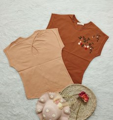 تصویر تیشرت پشت اشکی گلدوزی 