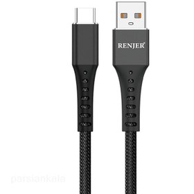 تصویر کابل شارژ رنجر TYPE-C مدل RENJER RJ-24 3.1A type-c mobile-cable-renjer-2-1a