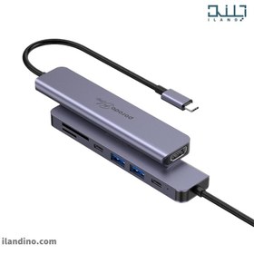 تصویر هاب 7 پورت پرودو Porodo Blue 7 Ports USB-C Hub PB-71HBC 