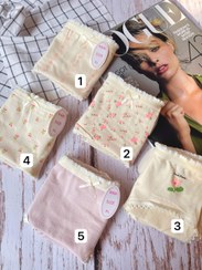 تصویر شورت زنانه نخی عروسکی سایز Xl گل گلی - پک ۵ عددی 