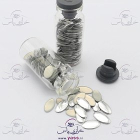 تصویر پولک فلزی حرارتی بیضی نقره ای 14 میل (بسته 15 گرمی) 