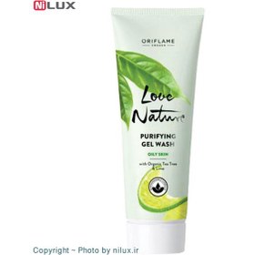 تصویر ژل شستشوی درخت چای و لیمو لاونیچر اوریفلیم مناسب پوست چرب ۱۲۵ میل ا Love Nature Purifying Gel Wash with Organic Tea Tree & Lime c Love Nature Purifying Gel Wash with Organic Tea Tree & Lime c