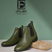 تصویر بوت مجلسی مردانه چرم تبریز مدل چلسی رنگ مشکی سایز ۴۲ 