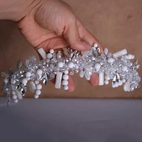 تصویر تاج ریسه عروس سفید 