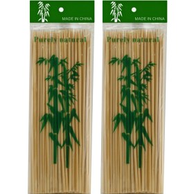 تصویر سیخ چوبی 20 سانت دو بسته 75 عددی 