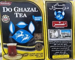 تصویر چای دو غزال معطر ۵۰۰ گرمی کارتن ۲۴ عددی 