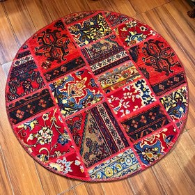 تصویر فرش چهل تیکه کلاژ گرد patchwork