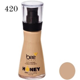 تصویر کرم پودر بی بیوتی شماره 420 حجم 30 میلی لیتر Bee Beauty Outstanding Foundation With Honey No. 420, 30 ml