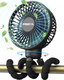 تصویر پنکه کالسکه بچه FRIZCOL - فن قابل شارژ قابل شارژ - پنکه با باتری (استفاده به مدت 30 ساعت) - پنکه برای دستی / گیره / صندلی ماشین / میز / کمپینگ - ارسال 20 روز کاری ا FRIZCOL Stroller Fan for Baby - Portable Fan Rechargeable - Battery Operated Fan(Use for 30Hrs) - Fan for Handheld/Clip On/Car Seat/Desk/Camping FRIZCOL Stroller Fan for Baby - Portable Fan Rechargeable - Battery Operated Fan(Use for 30Hrs) - Fan for Handheld/Clip On/Car Seat/Desk/Camping