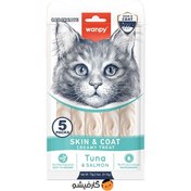 تصویر بستنی گربه ونپی طعم ماهی تن و سالمون بسته ۵ عددی 