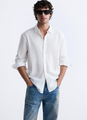 تصویر پیراهن نخی مردانه زارا COTTON SHIRT 