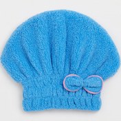 تصویر کلاه حمام حوله‌ای میکروفایبر با جذب آب بالا 