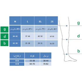 تصویر جوراب آنتی آمبولی بالای ران با تاپ بند فارمد 