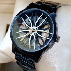 تصویر ساعت مردانه رینگی با بند فلزی 