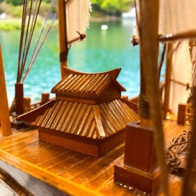 تصویر ماکت چوبی کشتی چینی 