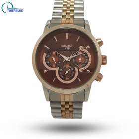 تصویر ساعت مچی مردانه سیکو فول دیت بند رولکسی | Seiko VIP Seiko VIP Chronograph Watch