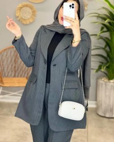 تصویر مانتو شلوار اداری زنانه مدل جیران 