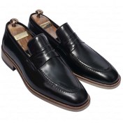 تصویر کفش چرم کلاسیک نرو سایز ۴۰ تا ۴۵ کرمی 