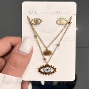 تصویر نیم ست استیل چشم نظر کد 7 