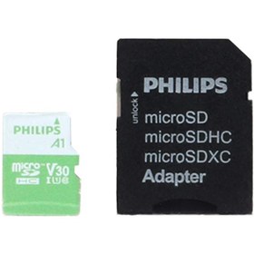 تصویر PHILIPS microSDHC & adapter UHS-I Ultra Speed U1 Class 10 V30 A1 - 80MB/s - 8GB (گارانتی مادام‌العمر استار مموری) PHILIPS microSDHC & adapter UHS-I Ultra Speed U1 Class 10 V30 A1 - 80MB/s - 8GB (گارانتی مادام‌العمر استار مموری)